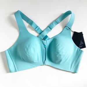 KNIX Catalyst Front Zip Sports Bra in Blue Vapour High Impact Size 3